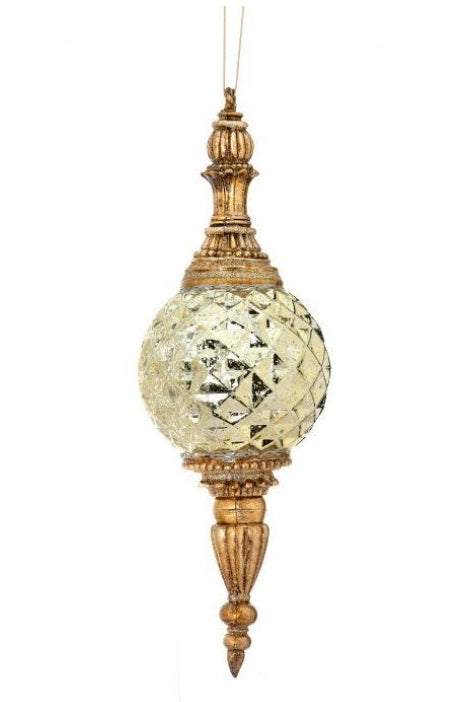 18 Inch Gold Glitter Mercury Finial Ornament