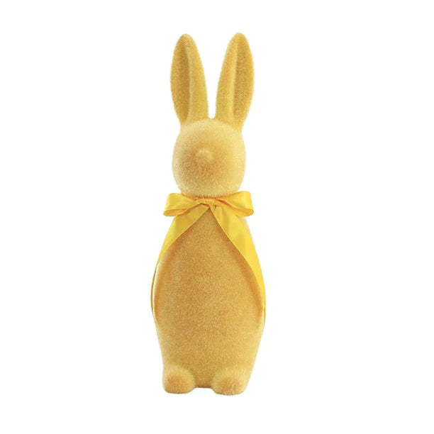 16 Inch Flocked Button Nose Bunny