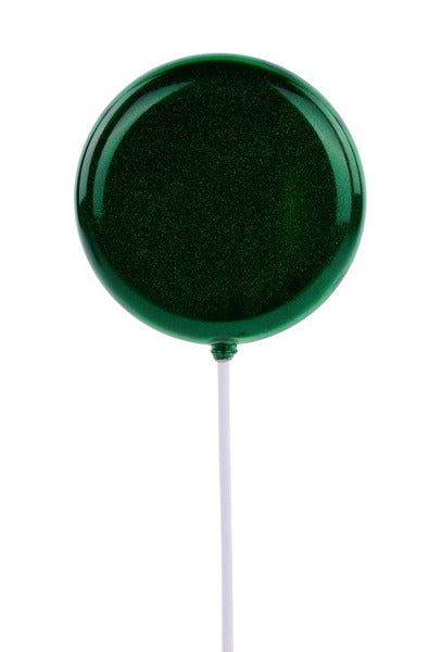 5 Inch Emerald Green Glitter Lollipop With Stick