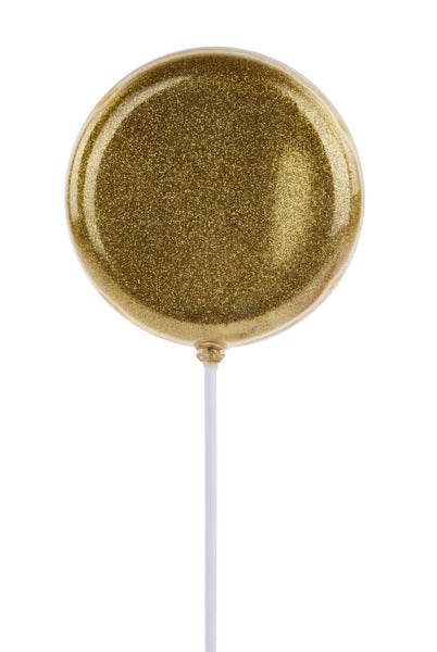 5 Inch Gold Glitter Lollipop With Stick