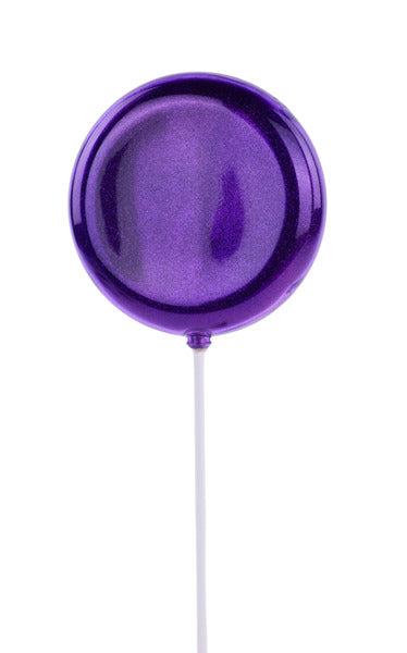 5 Inch Purple Glitter Lollipop With Stick