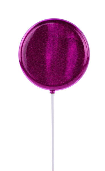6 Inch Hot Pink Glitter Lollipop With Stick