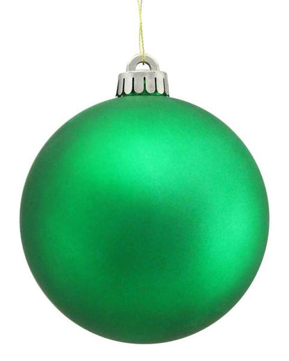 4 Inch Matte Green Smooth Ball Ornament