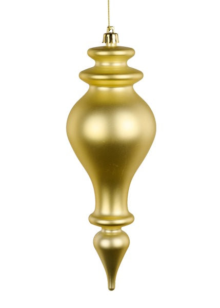 10 Inch Matte Gold Finial Ornament