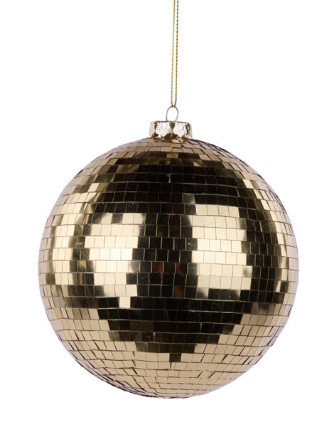 5 Inch 18K Gold Mirror Ball Ornament