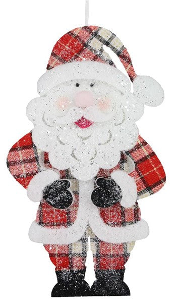 Red Black And Cream Foam Plaid Santa