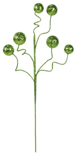 18 Inch Lime Green Glitter Ball Spray