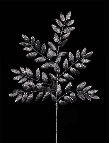 21 Inch Smoke Blue Glitter Honey Locust Spray