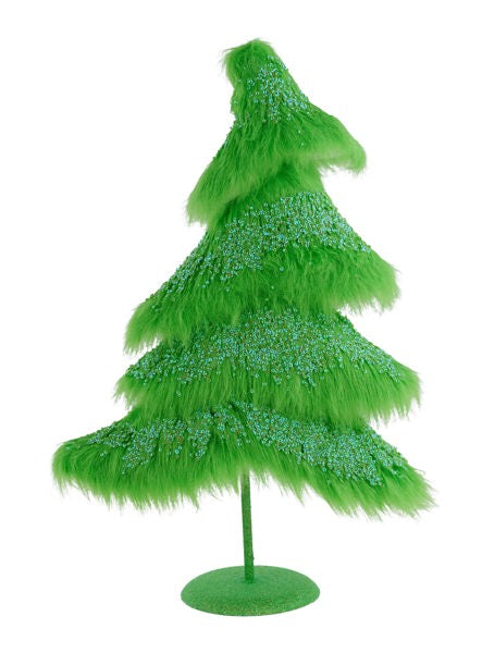 18.5 Inch Green Fabric Sequined Tree