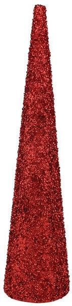 Red Sequin Glitter Cone Tree