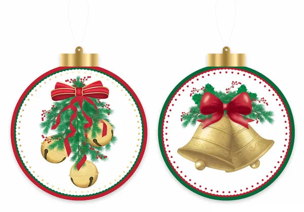 5.5 Inch Double Sided Bells Ornament Two Styles