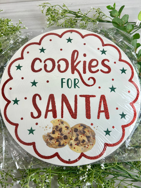 Cookies For Santa Metal Sign