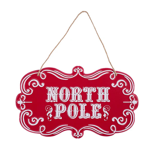 11.5 Inch North Pole Tin Sign