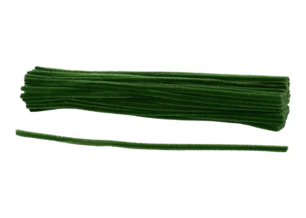 12"L X 6MM Moss Green Chenille Stems