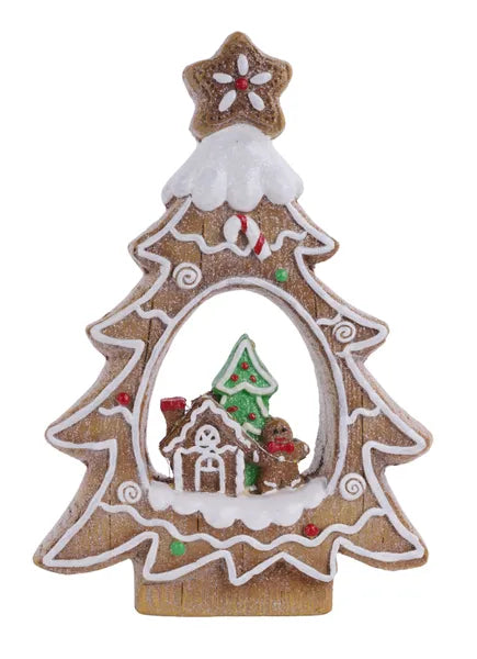 14.75 Inch LED Gingerbread Christmas Tree