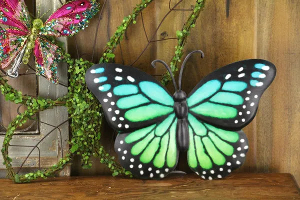 12 Inch Embossed Butterfly Metal Sign