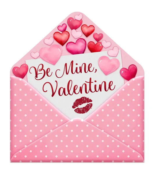 11.25 Inch Be Mine Open Envelope Metal Sign