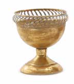 5.5 Inch Gold Mini Metal Urn With Lace Top