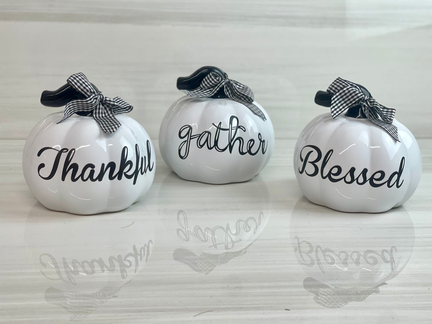 Small Ceramic Black and White Pumpkin Three Styles