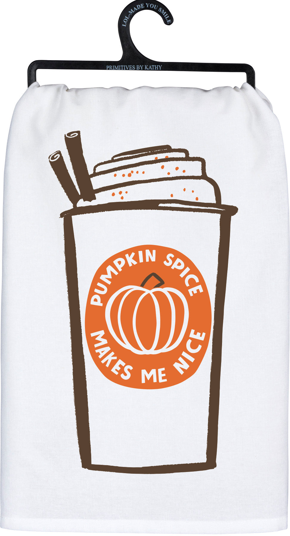 Pumpkin Spice Makes Me Nice Dish Towel