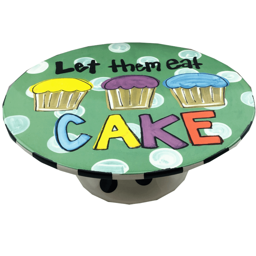 10.5 Inch Let Them Eat Cake Ceramic Cake Stand Magnolia Lane