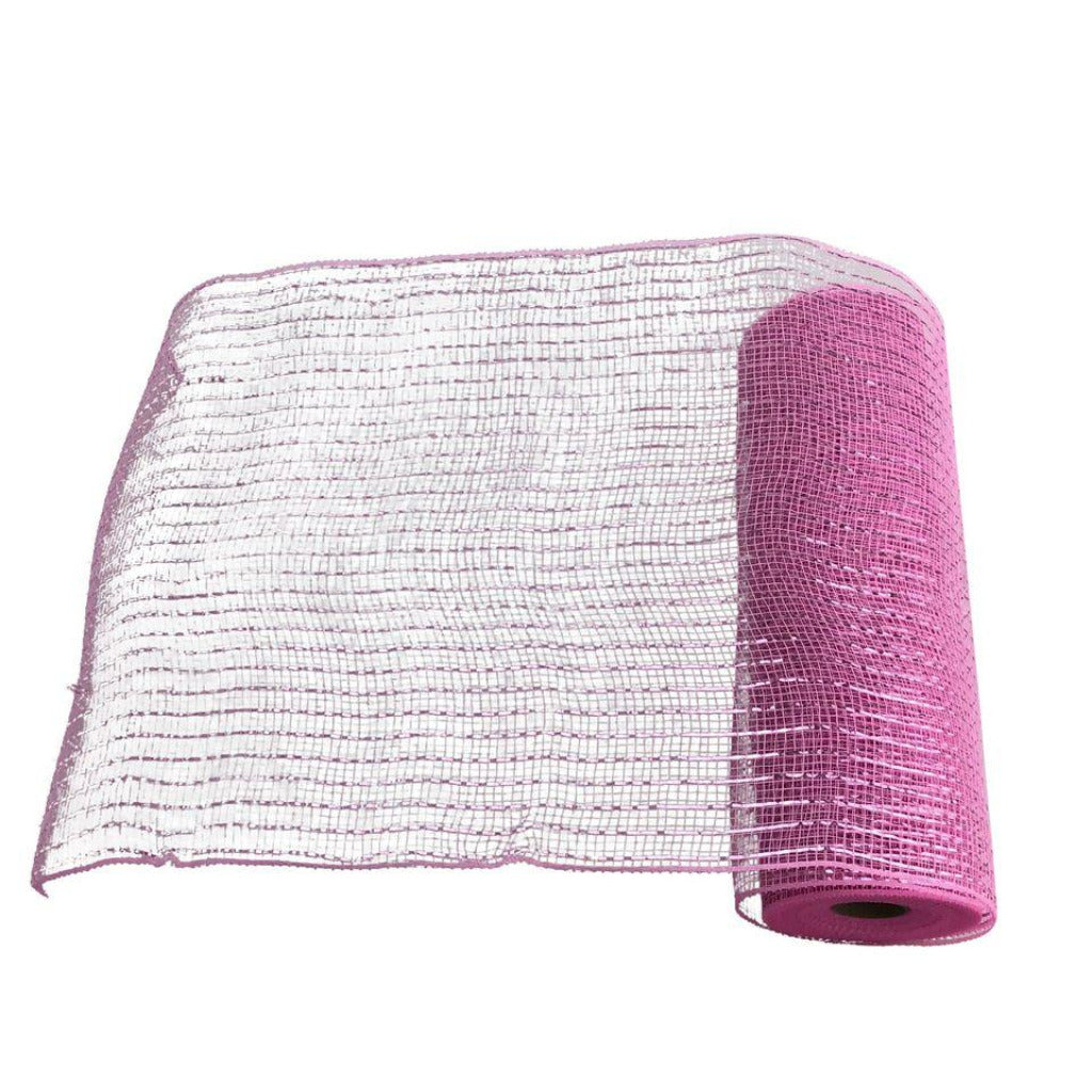 10 Inch By 10 Yard Pink Metallic Mesh