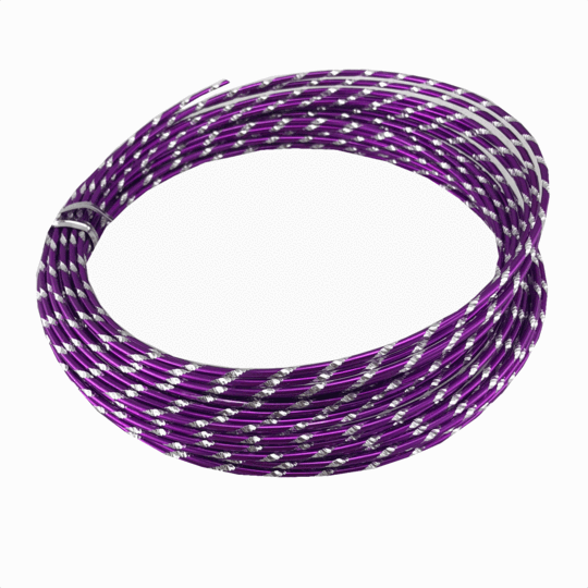 12 Gauge x 32.8' Diamond Cut Deco Wire - Purple