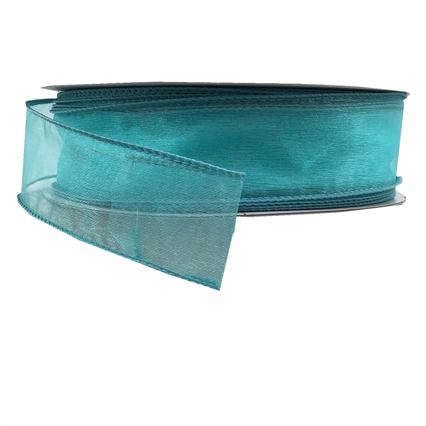 1.5 Inch x 50 YDS Sheer Aqua Ribbon