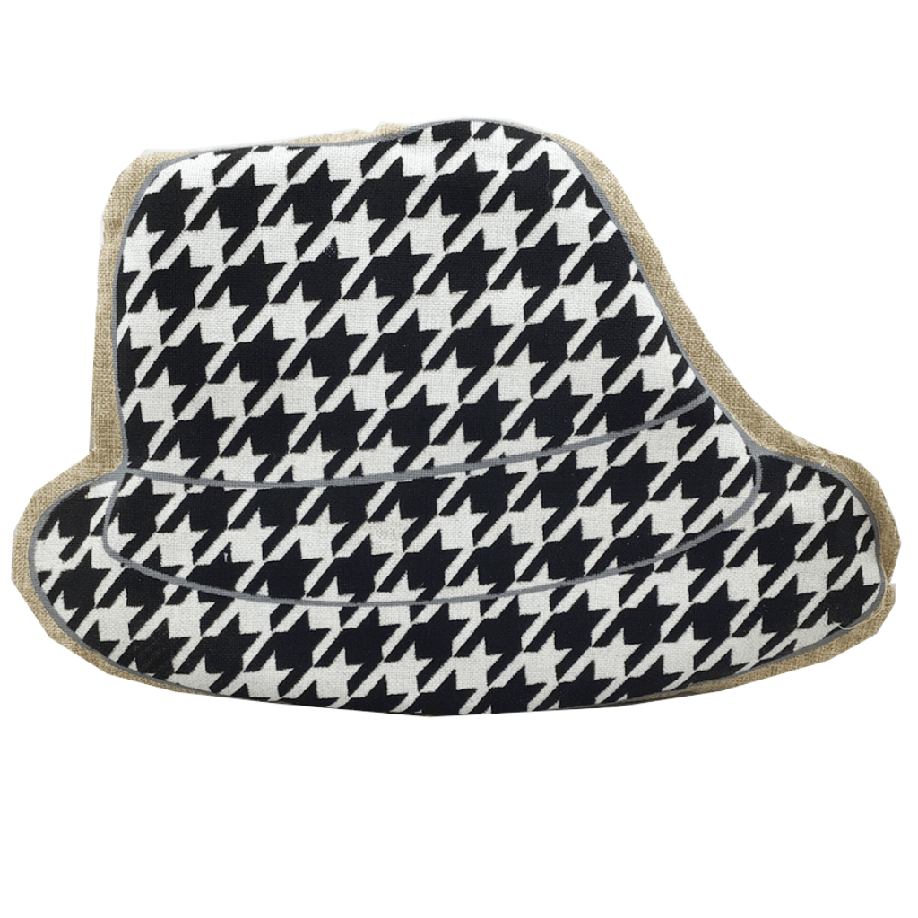 20 Inch Burlap Houndstooth Hat Ornament