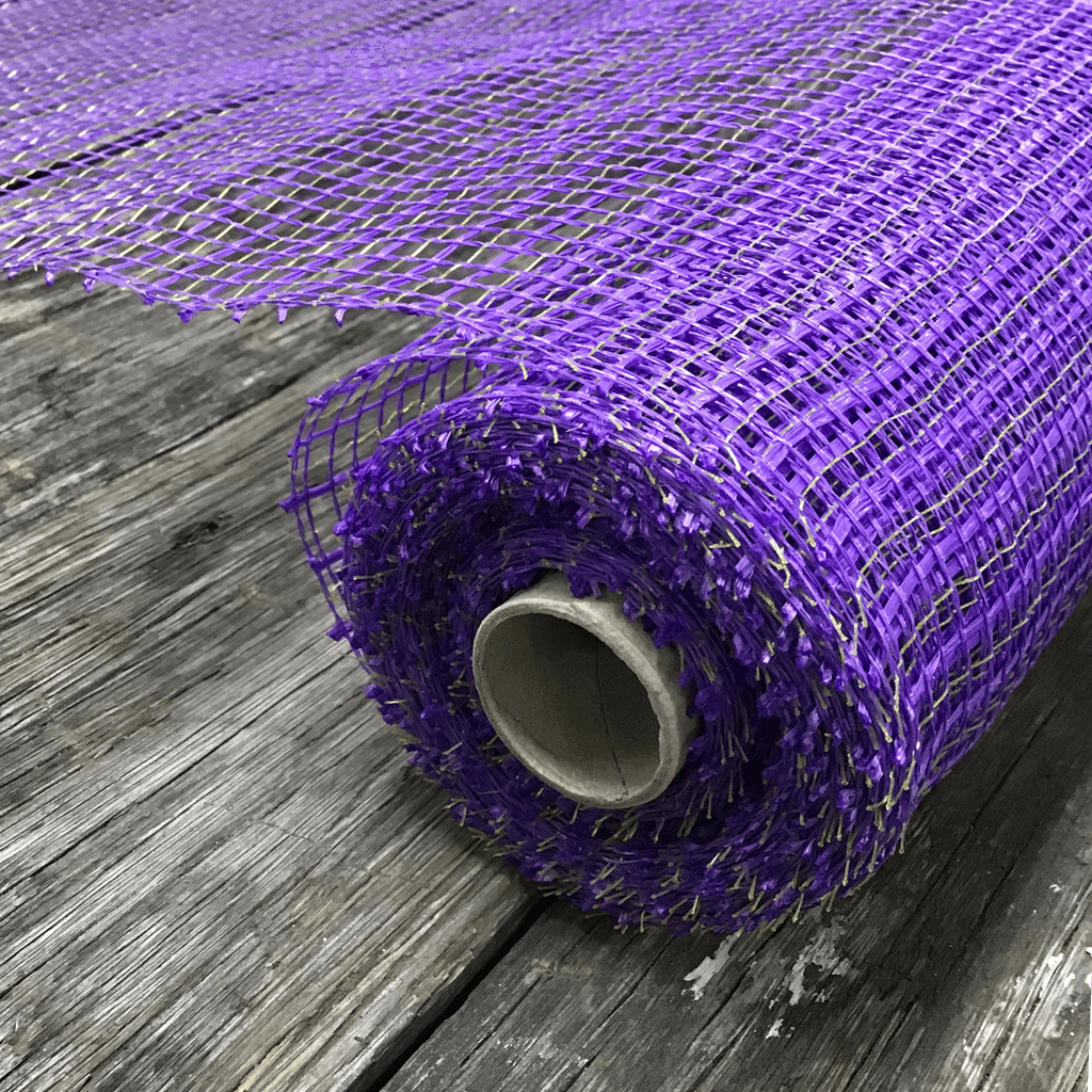 20 Inch by 10 Yards Designer Netting Basket Weave Purple