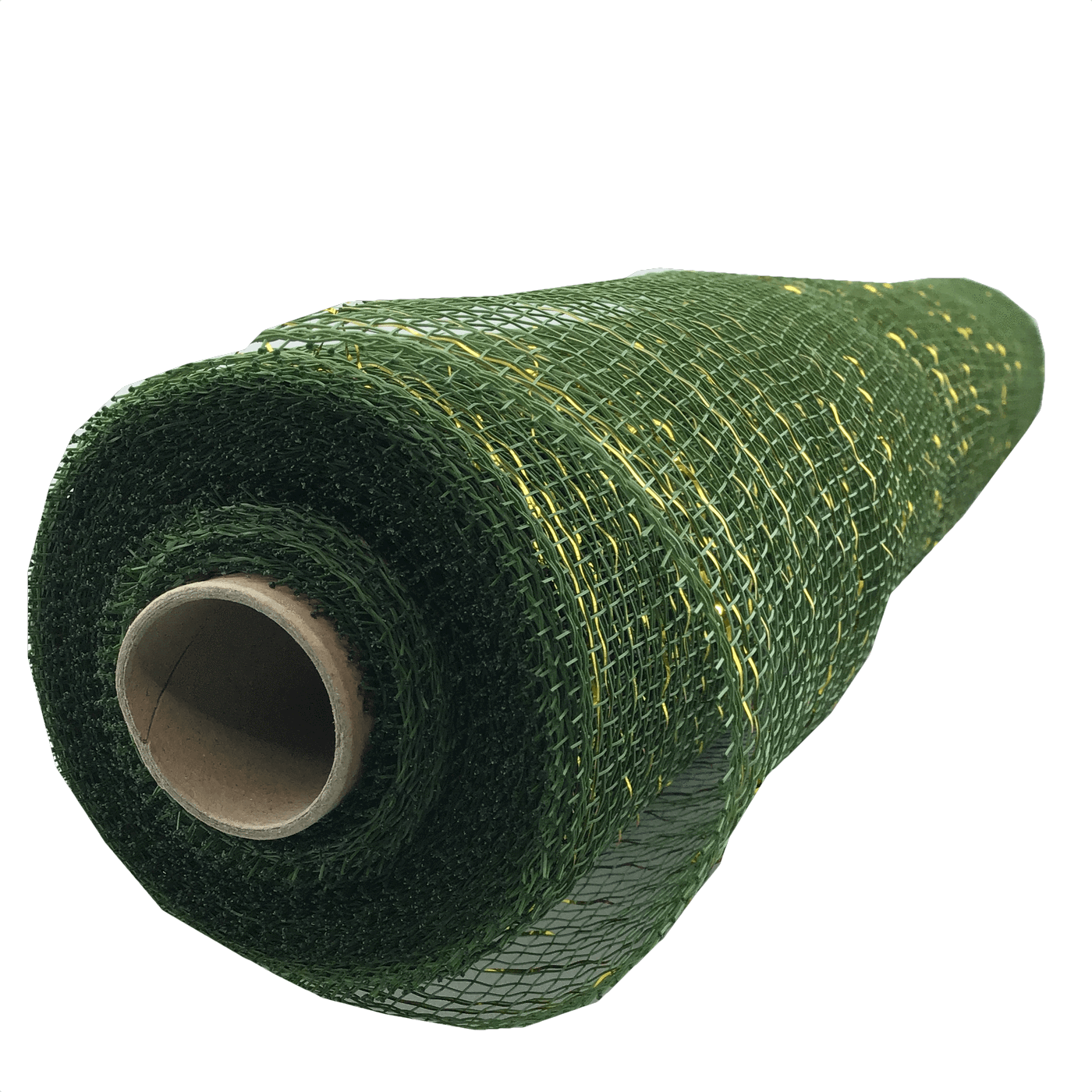20 Inch by 10 Yards Designer Netting Moss with Gold Glamour