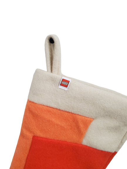 Lego 20 Inch Color Block Felt Stocking-Orange,Red,Yellow