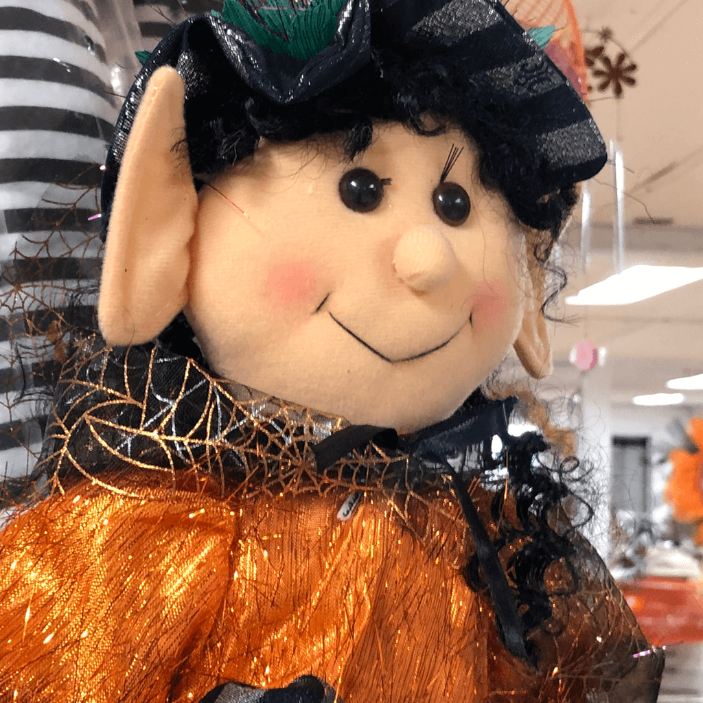 21" Plush Spider Web Elf Witch