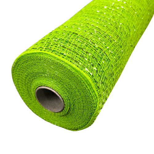 21 Inch X 10 Yard Metallic Green Mesh