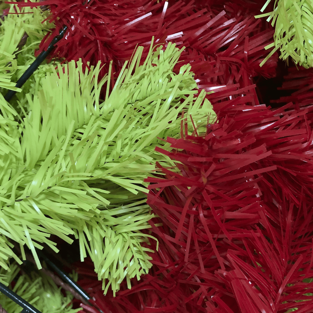 24 Inch Red And Lime Square Work Wreath