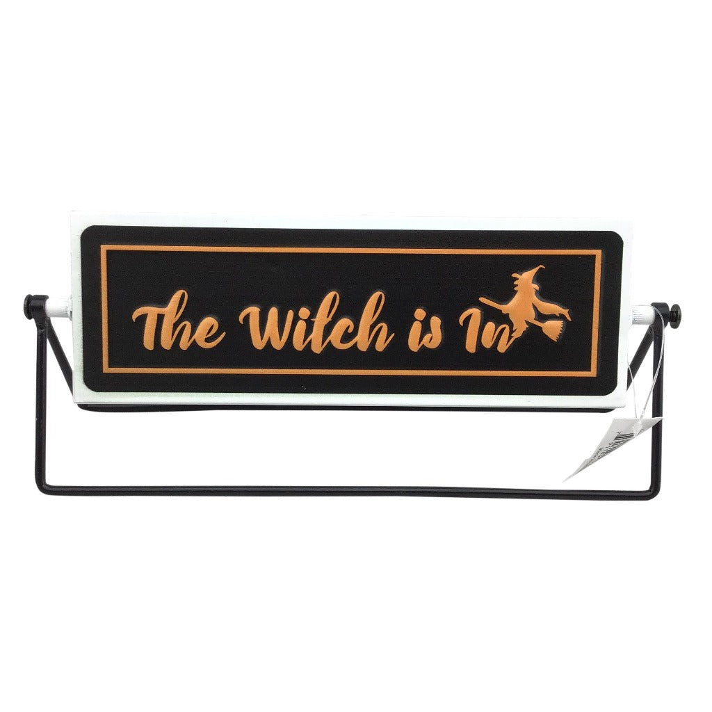 Enamel Reversible Halloween Sign On a Stand 2 Styles