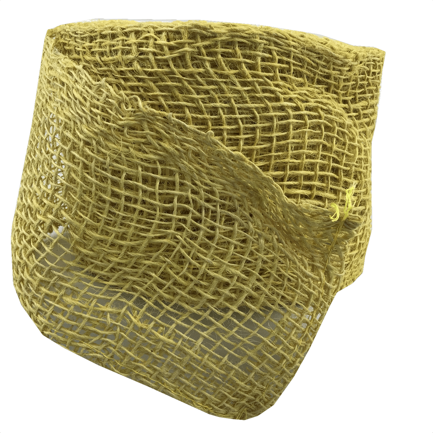 4 Inch by 10 Yards Designer Jute Yellow Netting