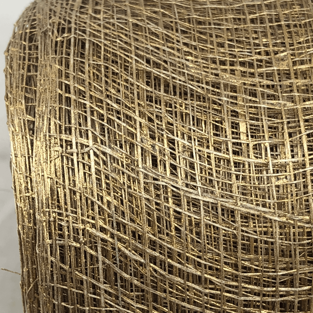 4 Inch By 10 Yards Gold Designer Netting