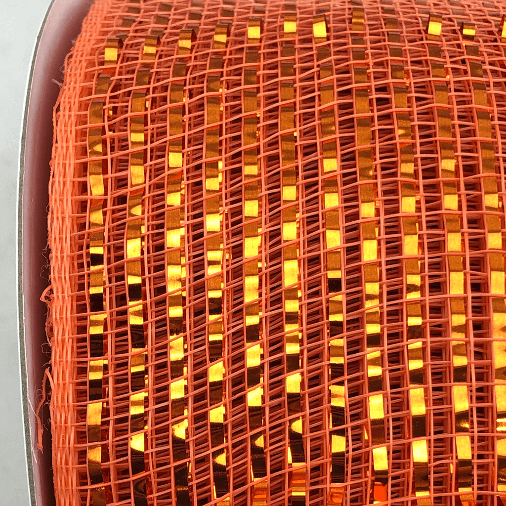 4 Inch by 20 Yards Designer Netting Orange Glamour