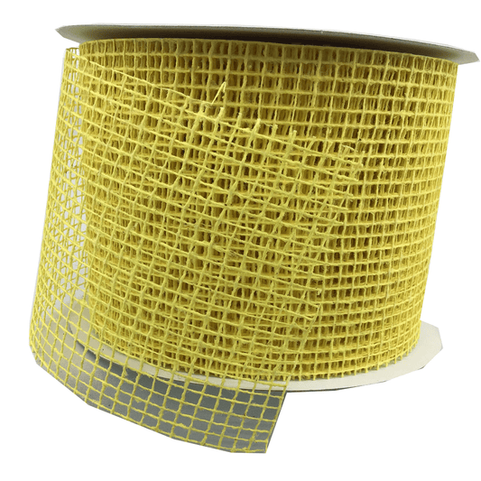4" x 20 YDS Mini Saxon Netting - Yellow