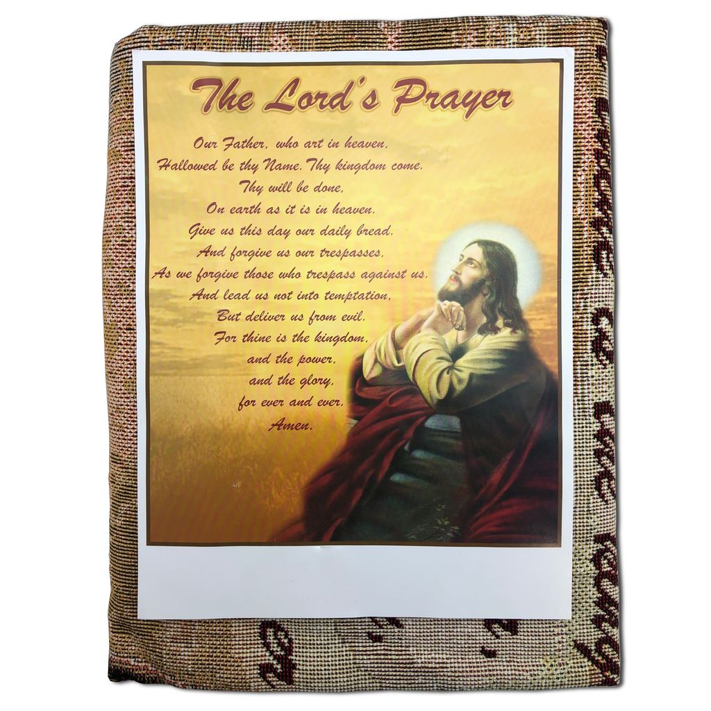 59 Inch The Lord's Prayer Jesus Afghan Throw