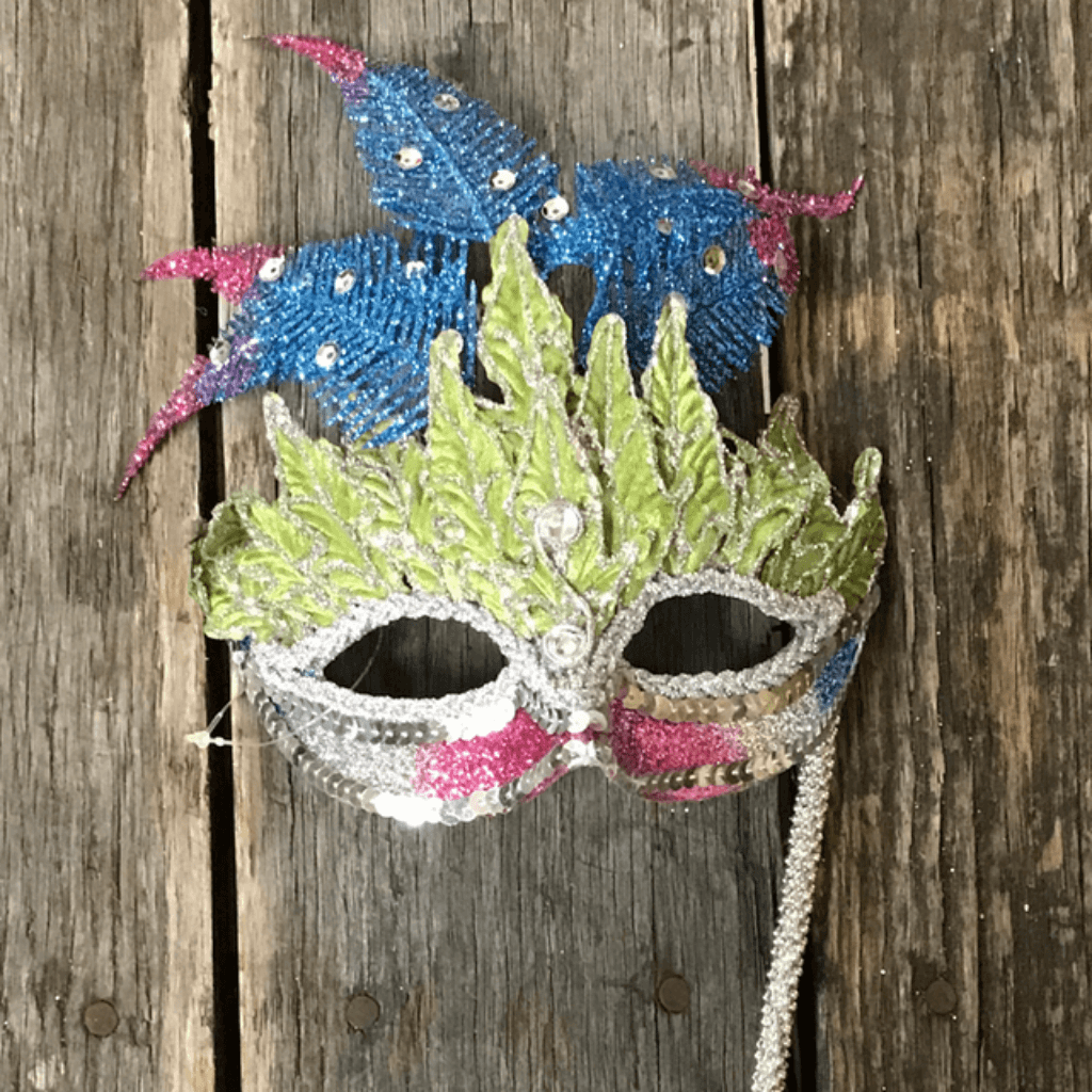 6" Mardi Gras Mask Pick