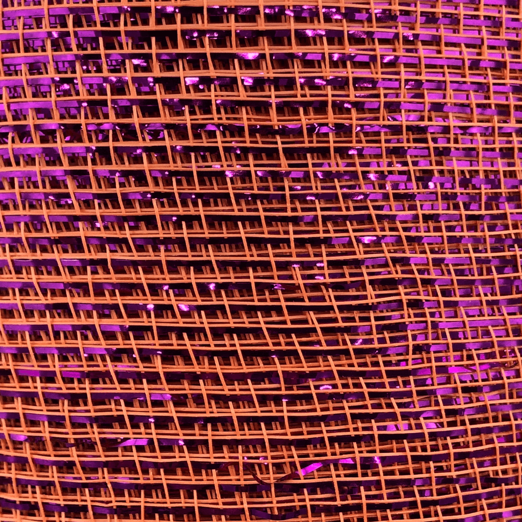 6 Inch by 20 Yard Designer Netting Orange with Purple Glamour