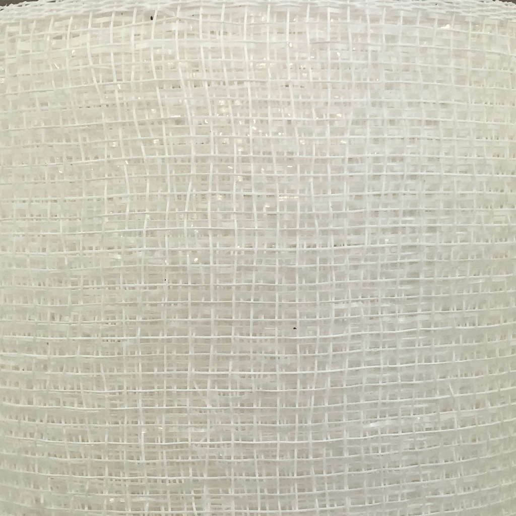 6 Inch by 20 Yard White Glamour Designer Netting