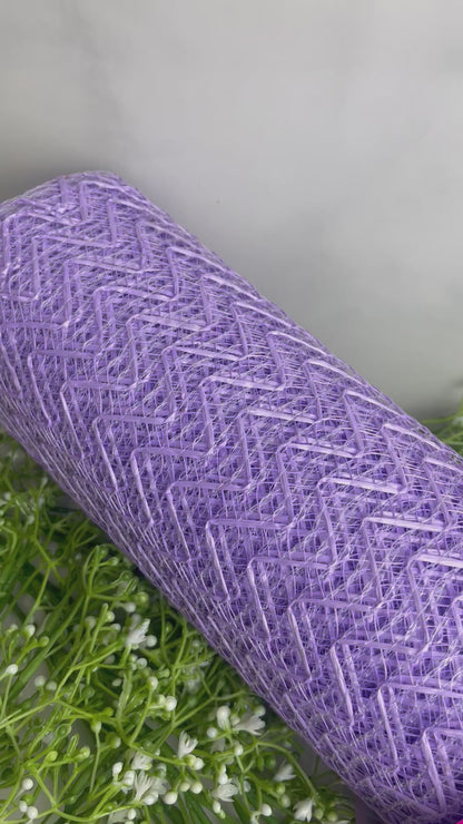 20 Inch by 10 Yards Designer Netting Chevron Lavender
