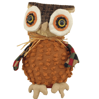 7 Inch Plush Fall Owl Sitter