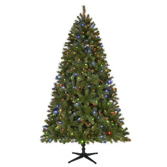 Home Accents Holiday 7.5 Foot Wesley Long Needle Pine LED Pre-Lit Tree (T2) Open Box