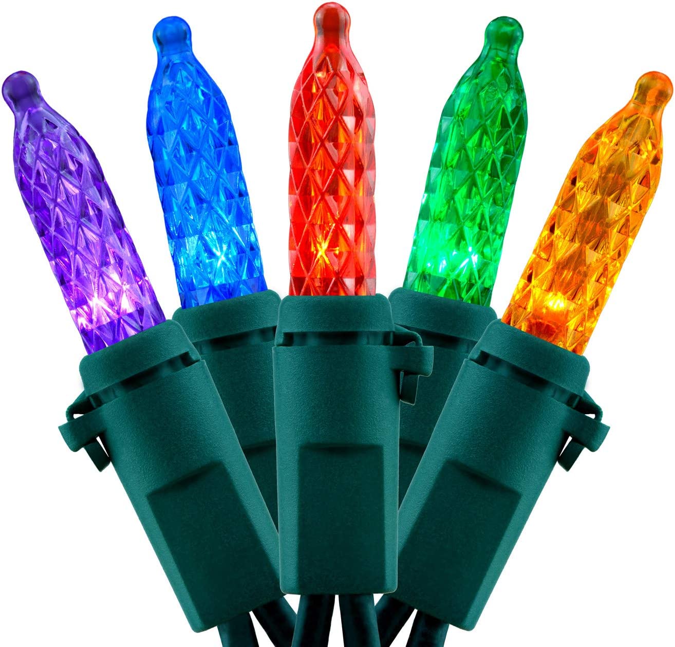 Home Accents Holiday 200 Multi-Colored Faceted Mini LED Lights