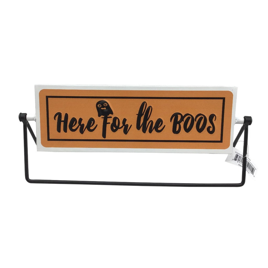 Enamel Reversible Halloween Sign On a Stand 2 Styles