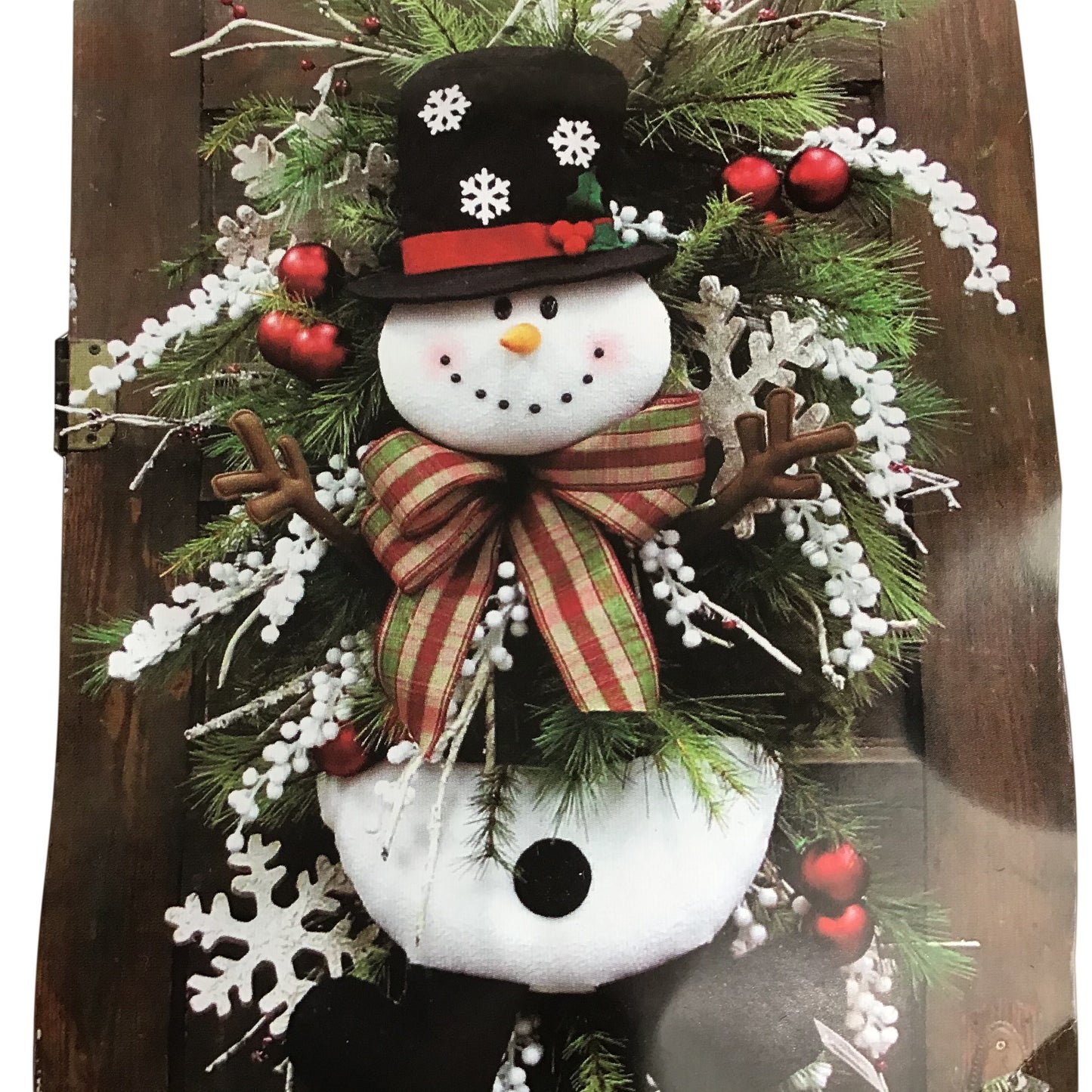 4 Piece Snowman Snowflake Hat Wreath Kit